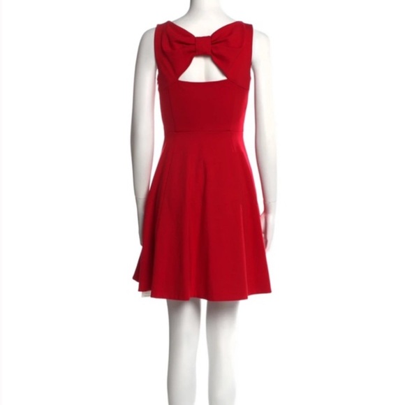 Kate Spade Red Bow Back Fit & Flare Dress (with pockets) - Picture 1 of 6